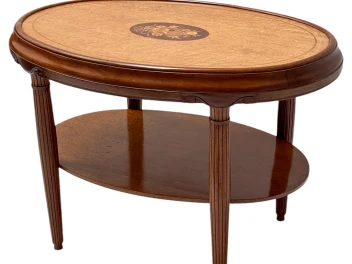 French Art Deco Walnut Center Table, 1930s